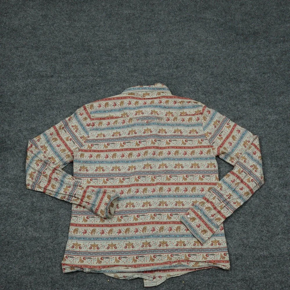 Panhandle Shirt Girl XL Multicolor Western Cowgirl Pearl Snap Long Sleeve Cotton